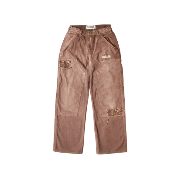 Satoshi Nakamoto Frayed Carpenter Pant Brown