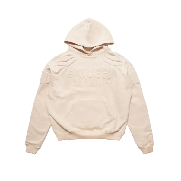 Satoshi Nakamoto Moto Hoodie Dirty White